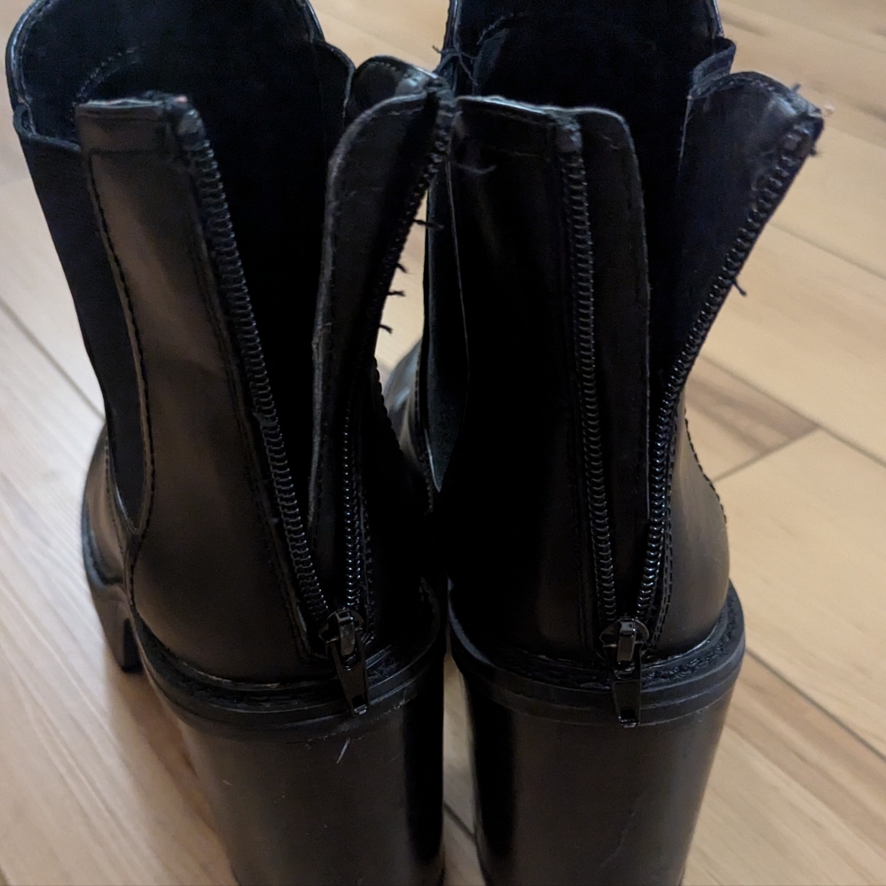 MADDEN GIRL KAMORA BLACK PLATFORM BOOTIES 9 - Picture 13 of 15